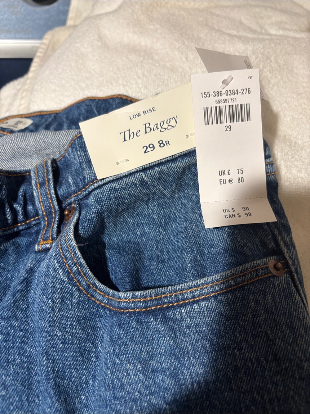 Abercrombie & Fitch The Baggy Low Rise Jeans - Medium Blue